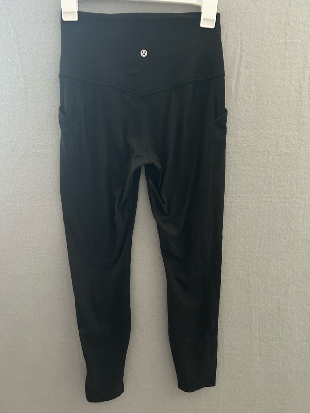 Lululemon Align With Pockets Sz 6 Black HR Leggings 25'' Inseam Yoga LW5EHBS